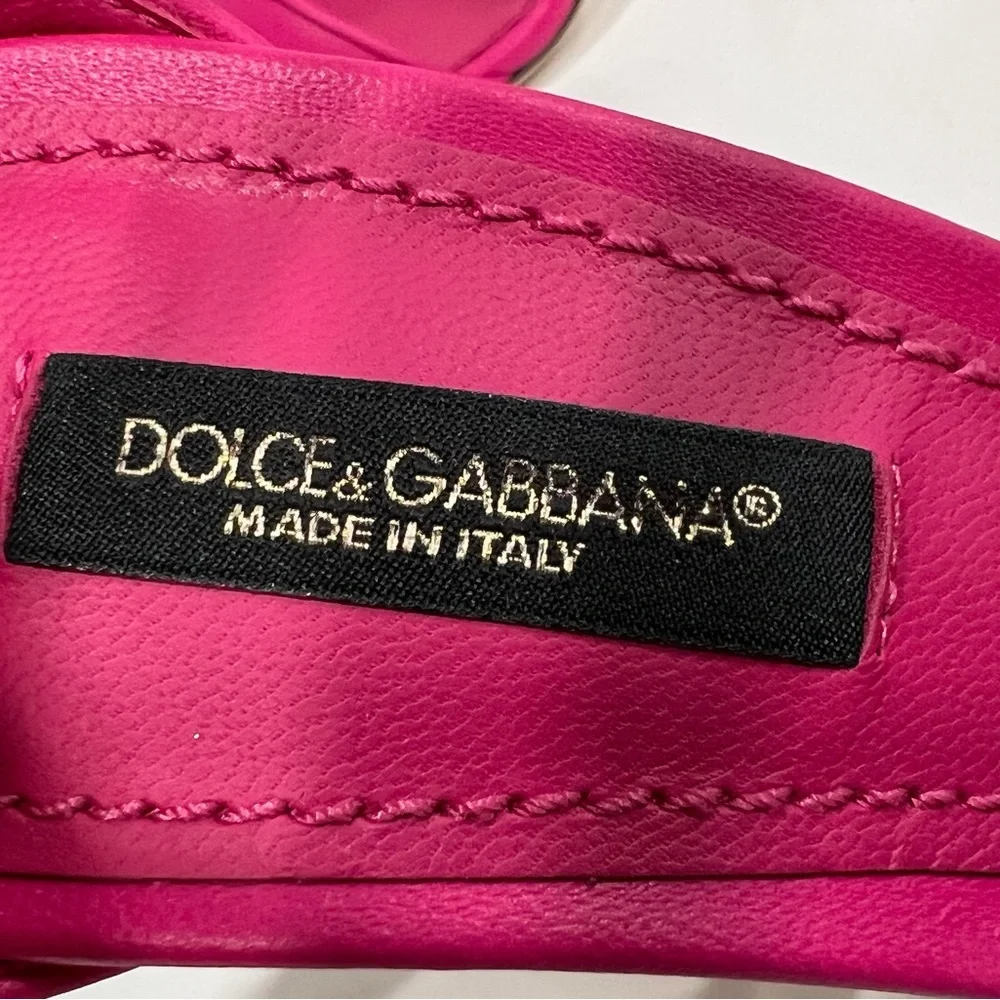 Dolce and Gabbana Nappa Sandals With Baroque DG Heeled sandals